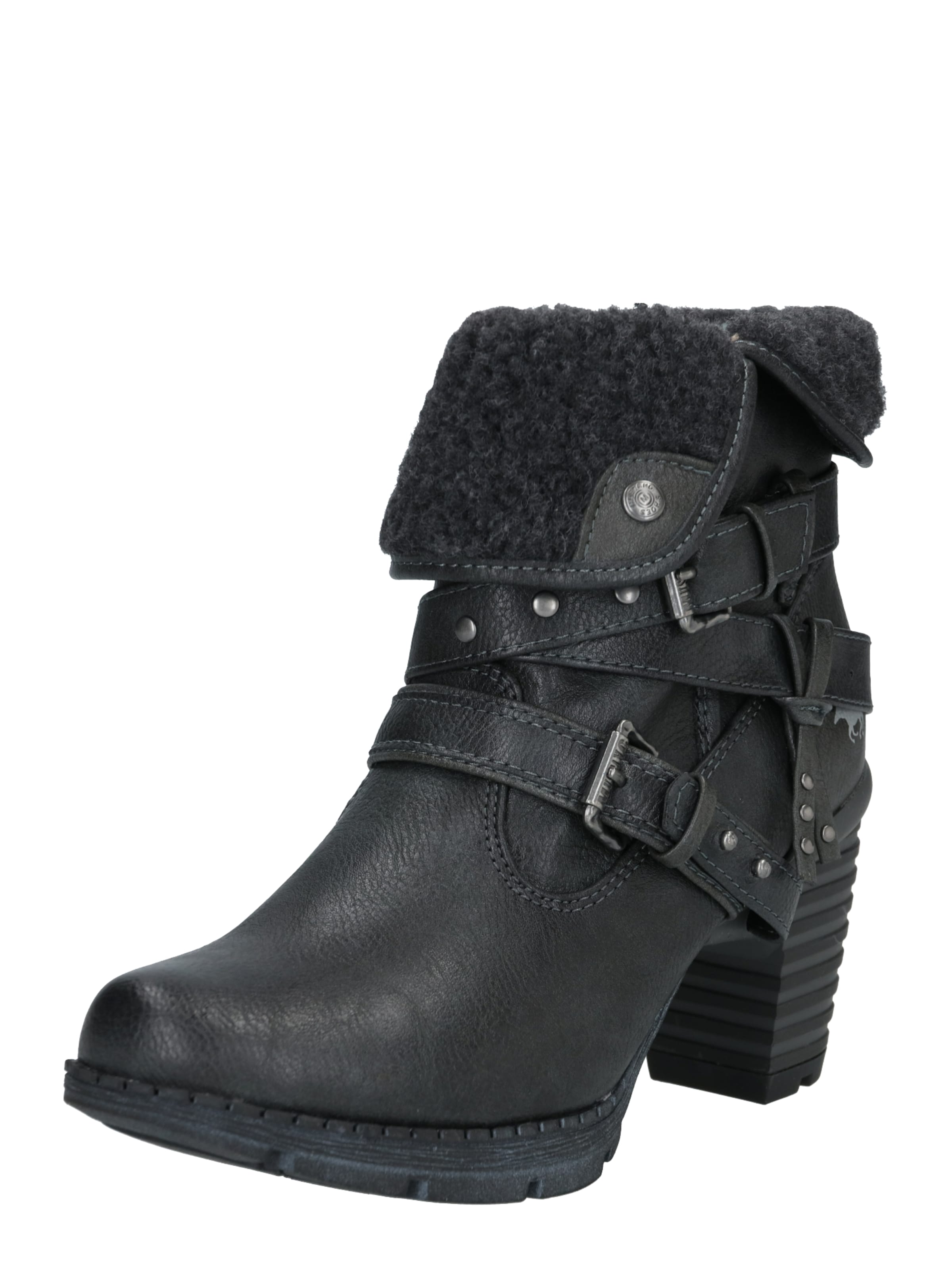 MUSTANG - Enkellaarsjes in de kleur Grafiet