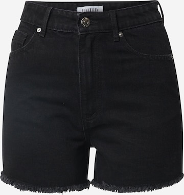 EDITED Slimfit Jeansshorts 'Jacey ' in Schwarz: predná strana