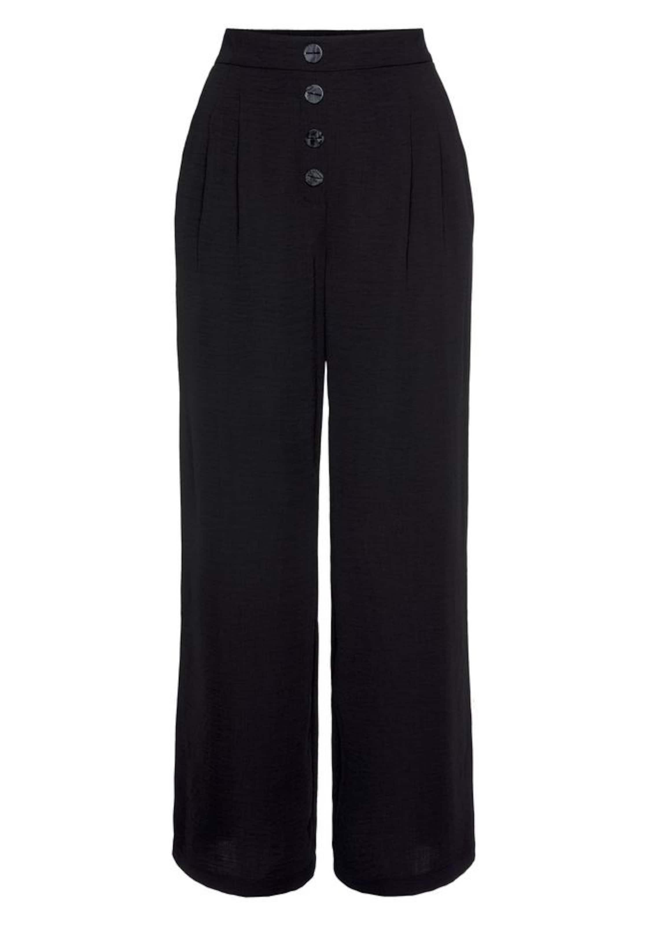 LASCANA Wide leg Pants in Black: front