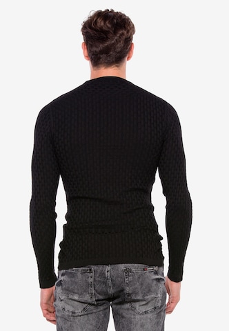 CIPO & BAXX Strickpullover in Schwarz