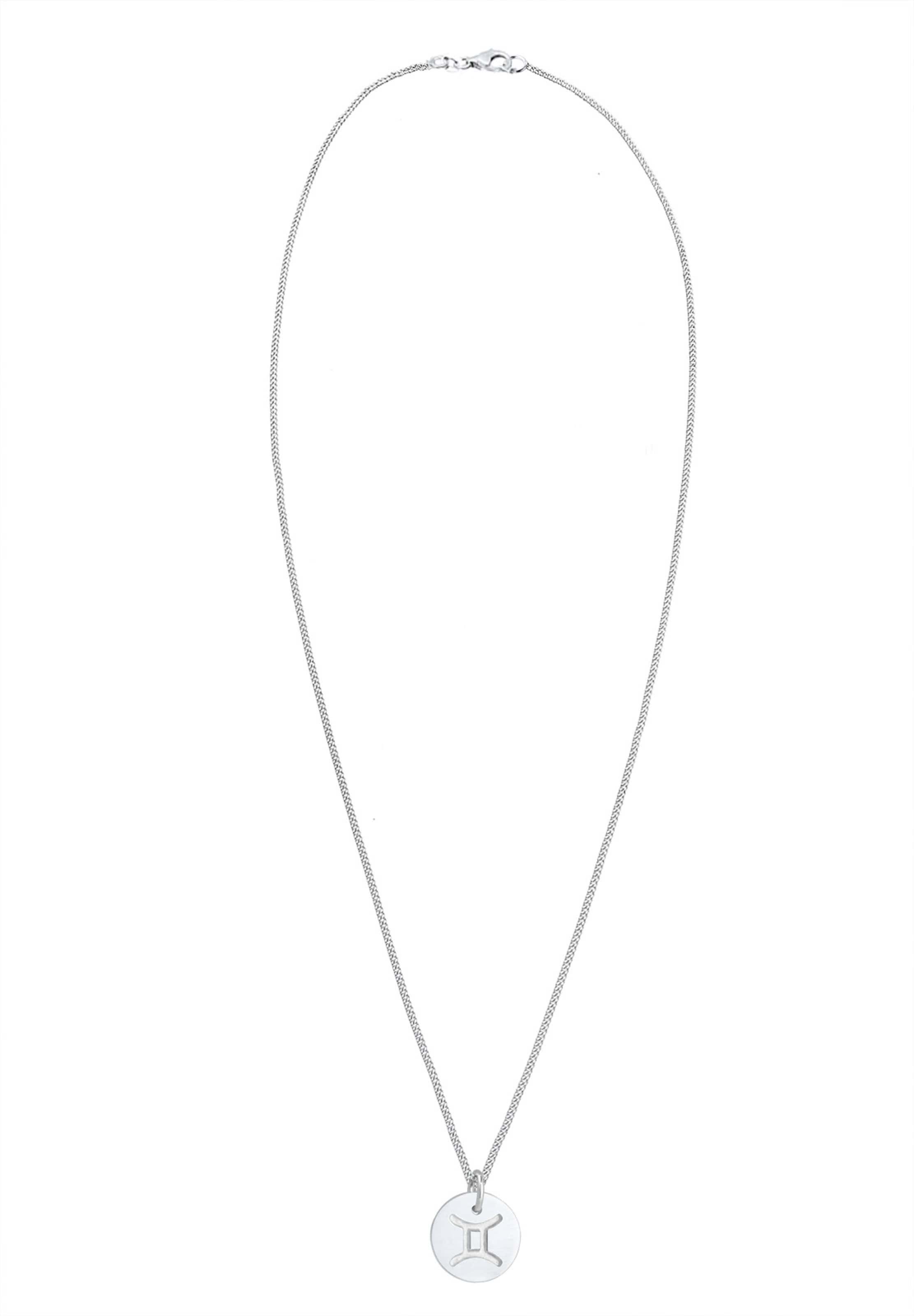 ELLI Ketting 'Zwillinge' in Zilver: voorkant