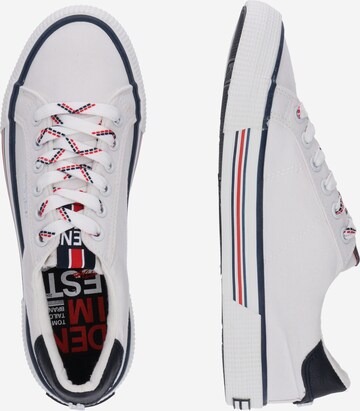 Sneaker low de la TOM TAILOR pe alb: lateral