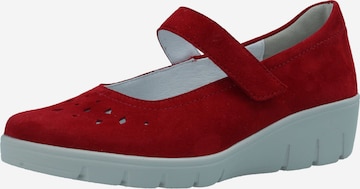 SEMLER Ballet Flats with Strap in Red: front