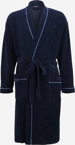 SCHIESSER Long Bathrobe 'Roger Moore' in Blue: front