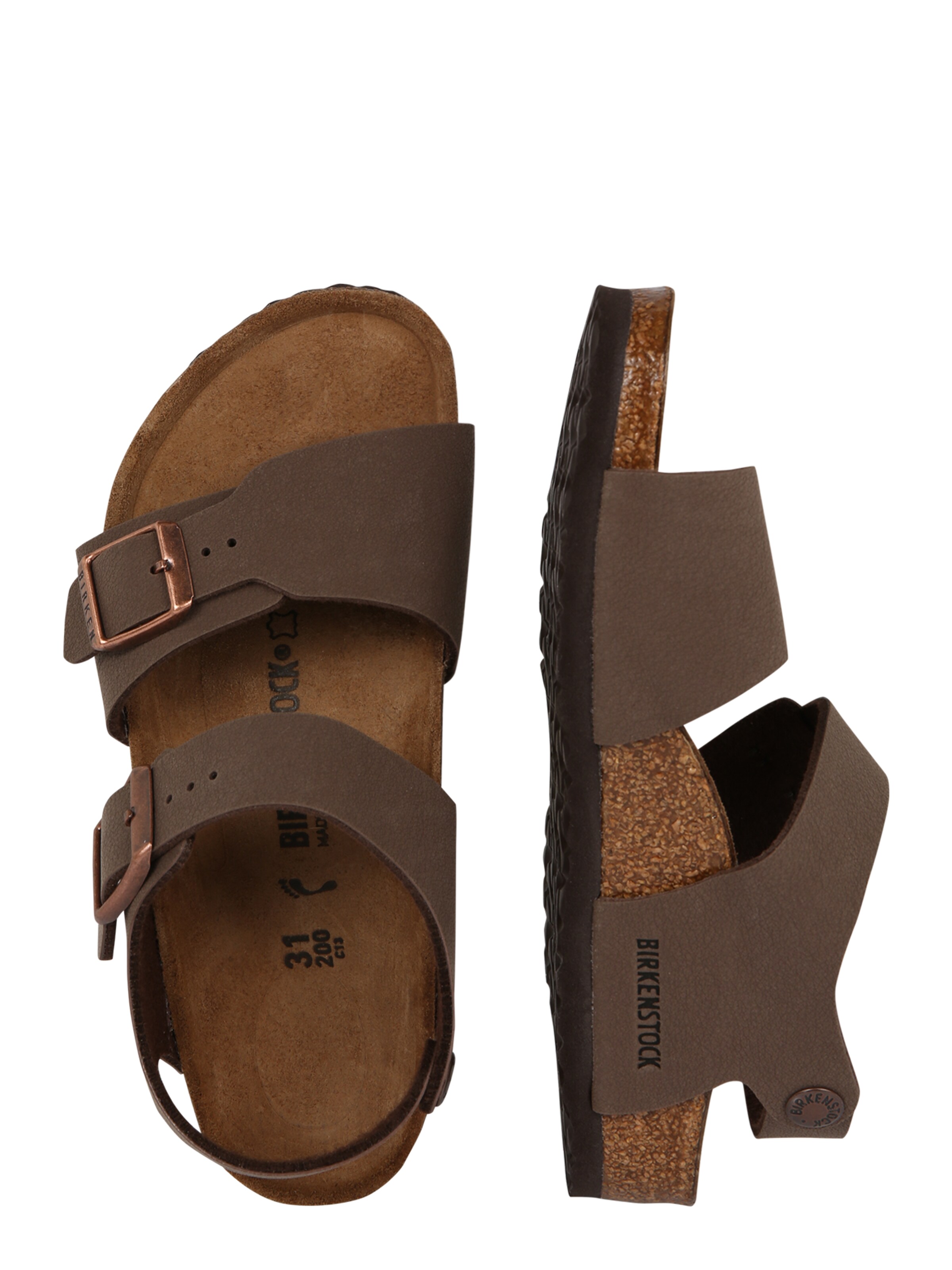 Calzatura aperta 'New York' di BIRKENSTOCK in marrone: lato