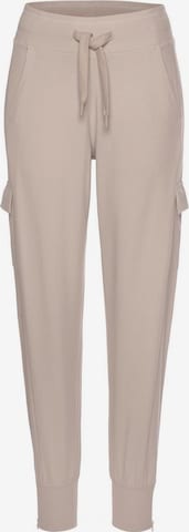 VENICE BEACH Slim fit Workout Pants in Beige: front