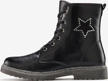 LASCANA - Botines con cordones en negro: frente