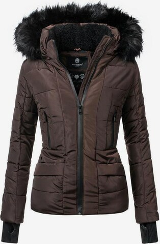 NAVAHOO Winter Jacket 'Adele' in Brown: front