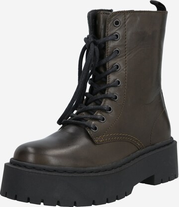 Bianco Lace-Up Ankle Boots 'BIADEB' in Brown: front