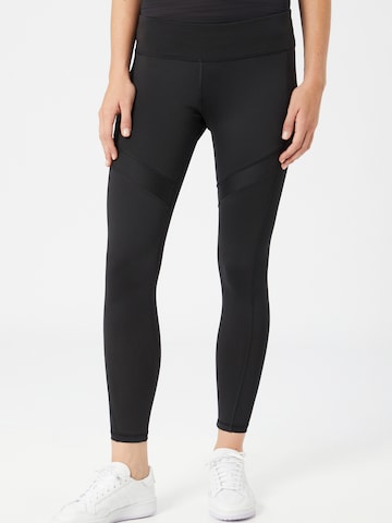 Skinny Pantalon de sport Reebok en noir : devant