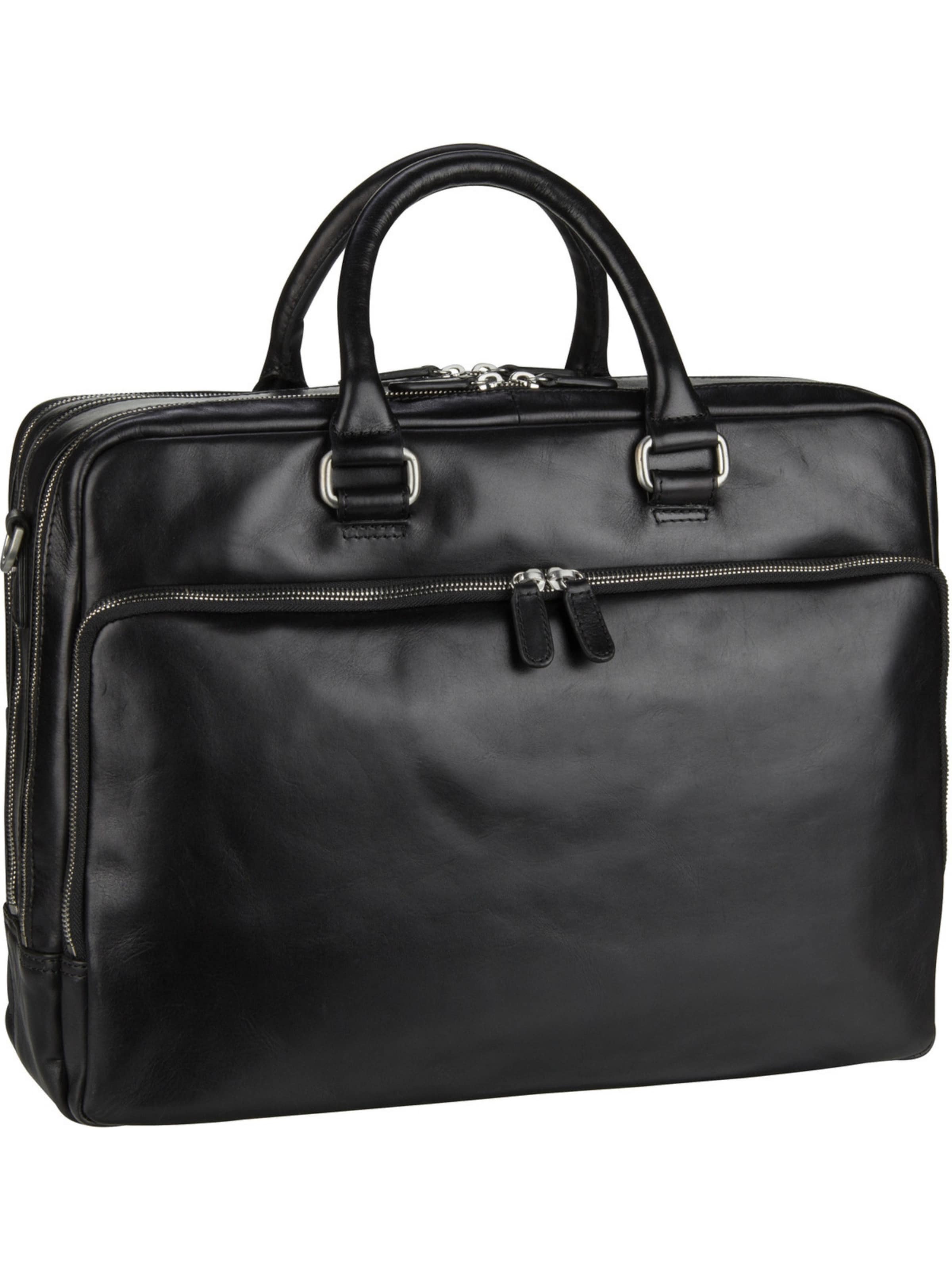 Borsa portadocumenti 'Cambridge' di LEONHARD HEYDEN in nero: frontale