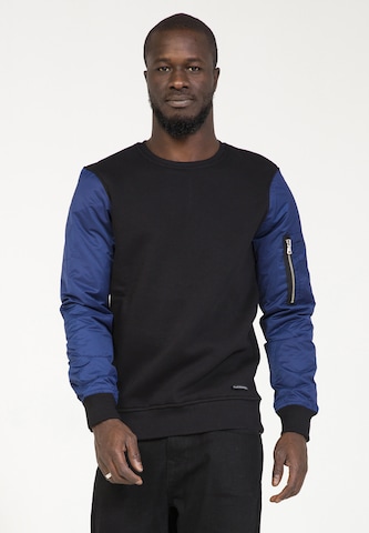 Sweat-shirt PLUS EIGHTEEN en bleu : devant