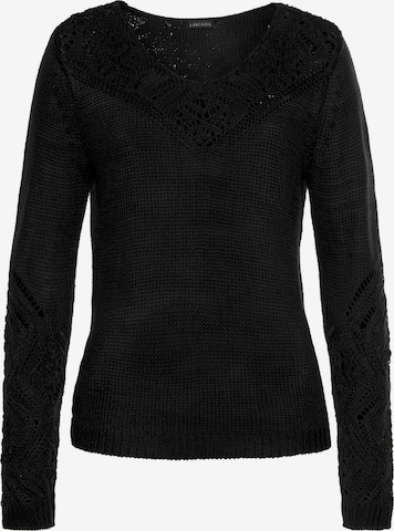 LASCANA Sweater in Black: front