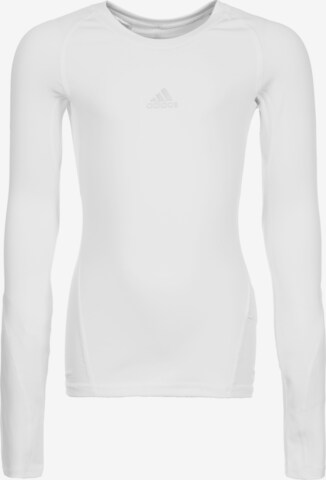 ADIDAS PERFORMANCE Trainingsshirt 'AlphaSkin' in Weiß: predná strana
