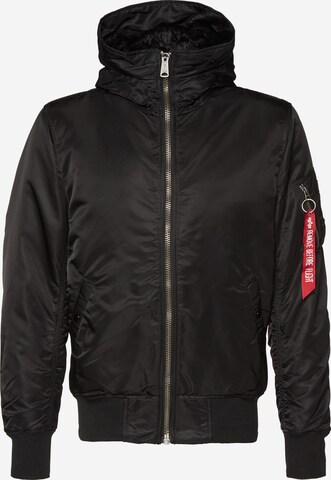 ALPHA INDUSTRIES - Chaqueta de entretiempo en negro: frente