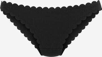 LASCANA - Cueca biquíni 'Scallop' em preto: frente