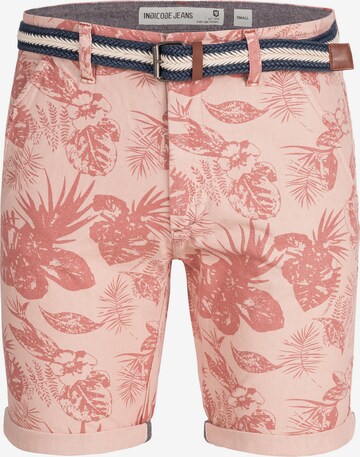 INDICODE JEANS Regular Pants 'Curtain' in Pink: front