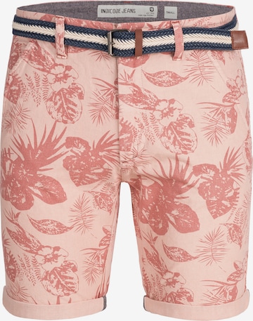 Pantalon 'Curtain' INDICODE JEANS en rose : devant