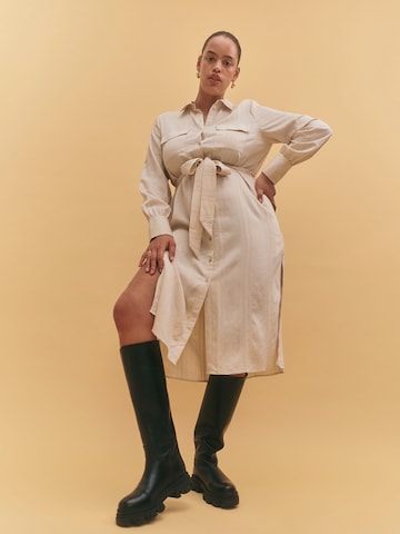 Off-White Shirt Dress Look