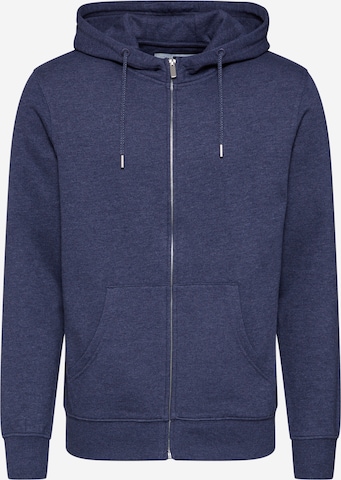 !Solid Zip-Up Hoodie 'Morgan' in Blue: front