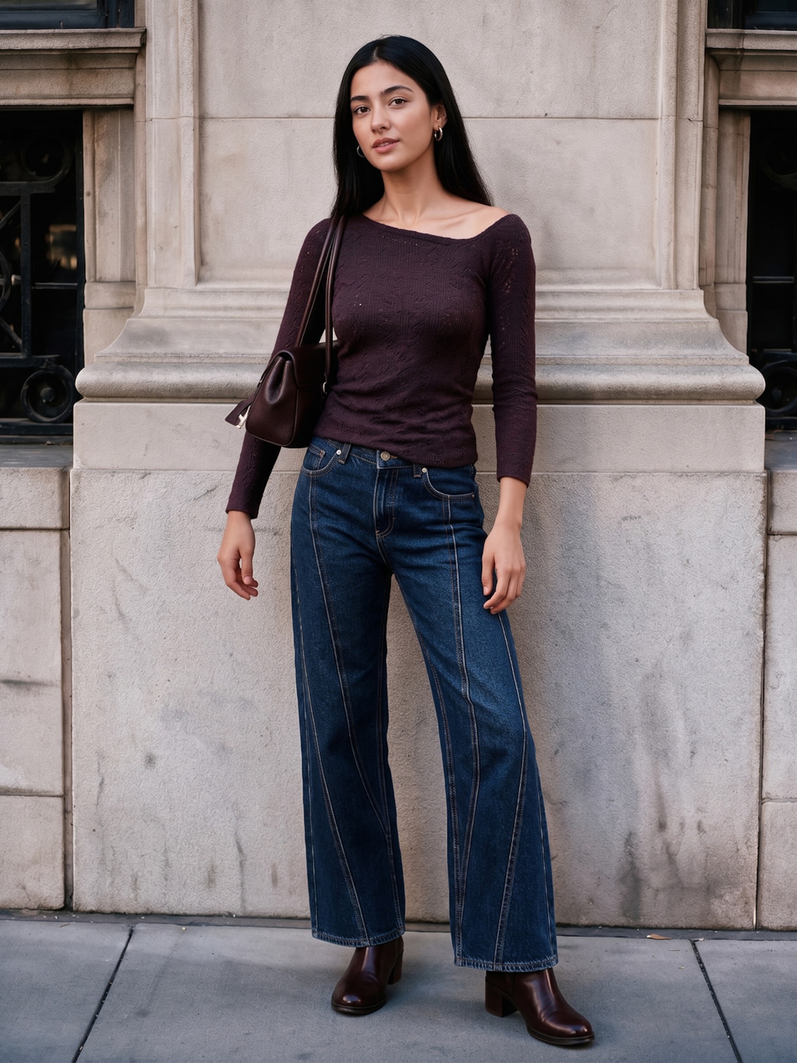 The AY Style Collective - Burgundy Lace Top Look