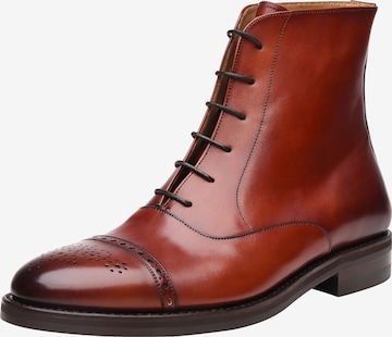 SHOEPASSION Lace-Up Boots 'No. 6714' in Brown: front