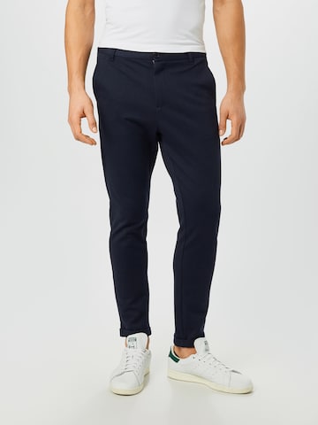 Lindbergh Slim fit Chino trousers in Blue: front