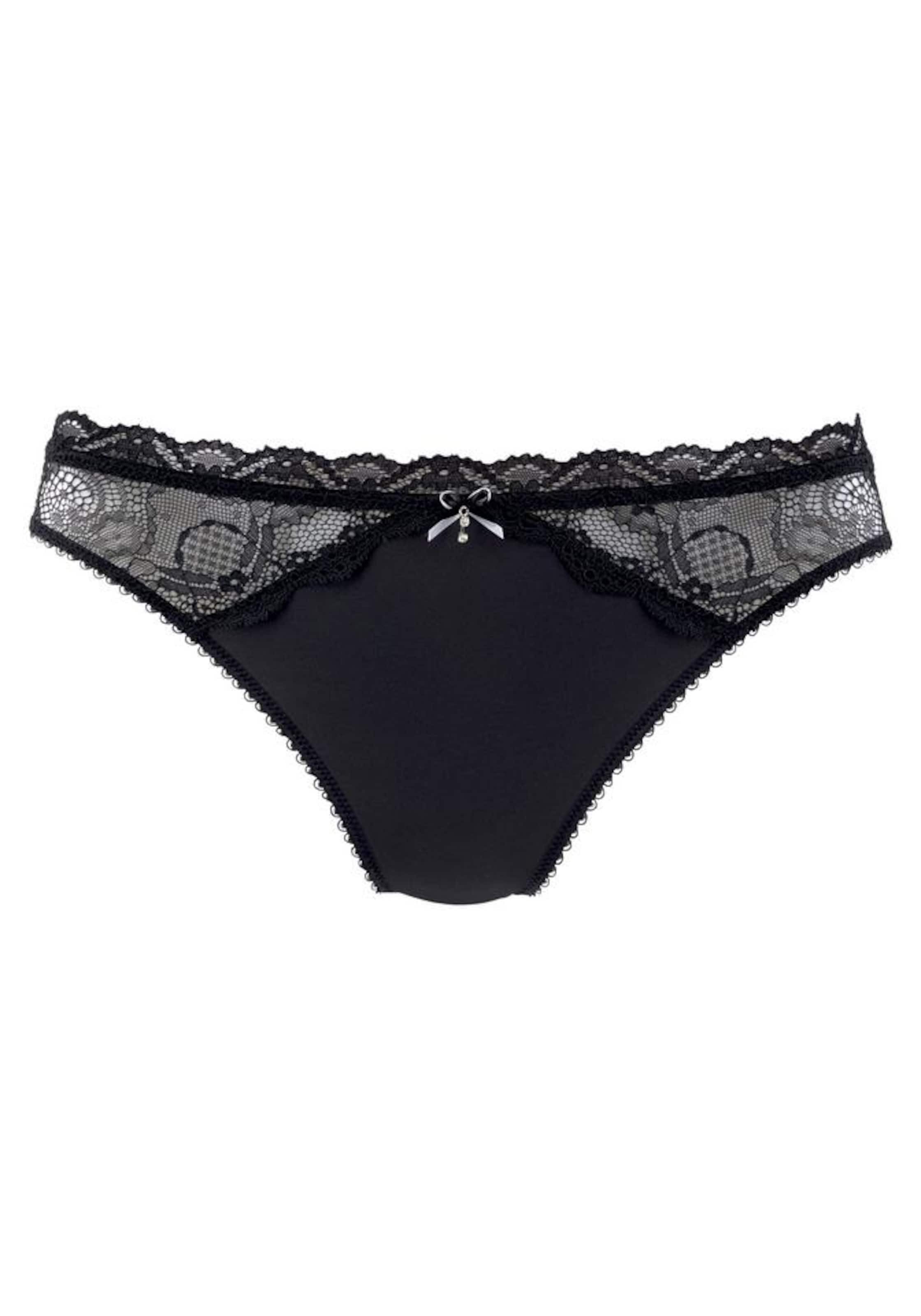 LASCANA Spodnje hlačke | črna barva: sprednja stran