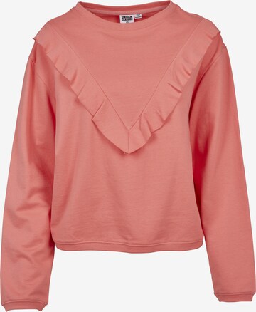 Urban Classics Sweatshirt in Orange: front