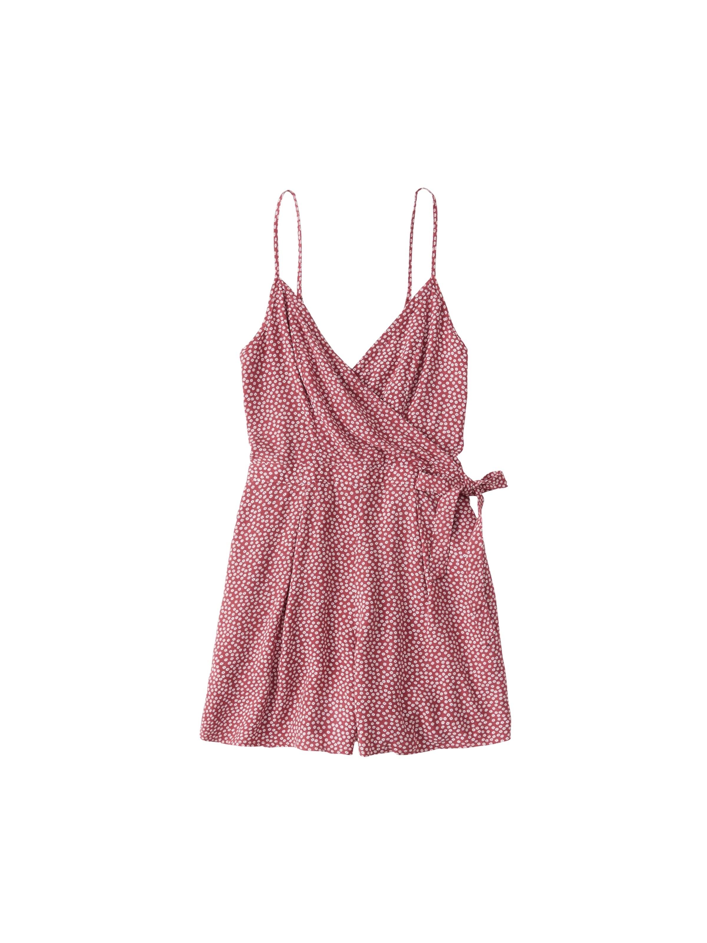 Abercrombie & Fitch - Overall 'S219-RO CAMI WRAP ROMPER' in dunkelrot