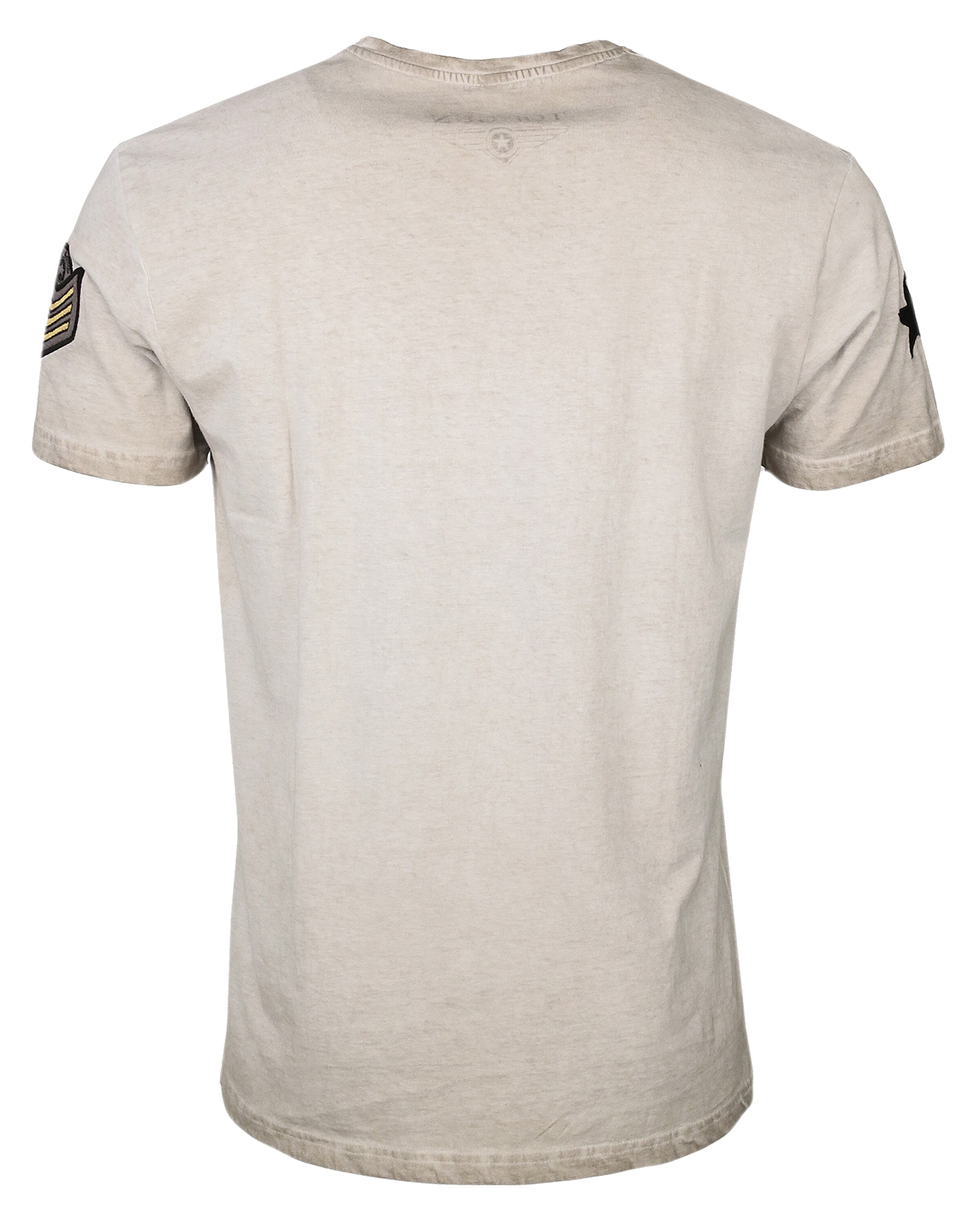 TOP GUN T-Shirt mit US-Flagge ' Search ' in Beige