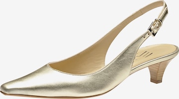 EVITA Slingpumps in Goud: voorkant