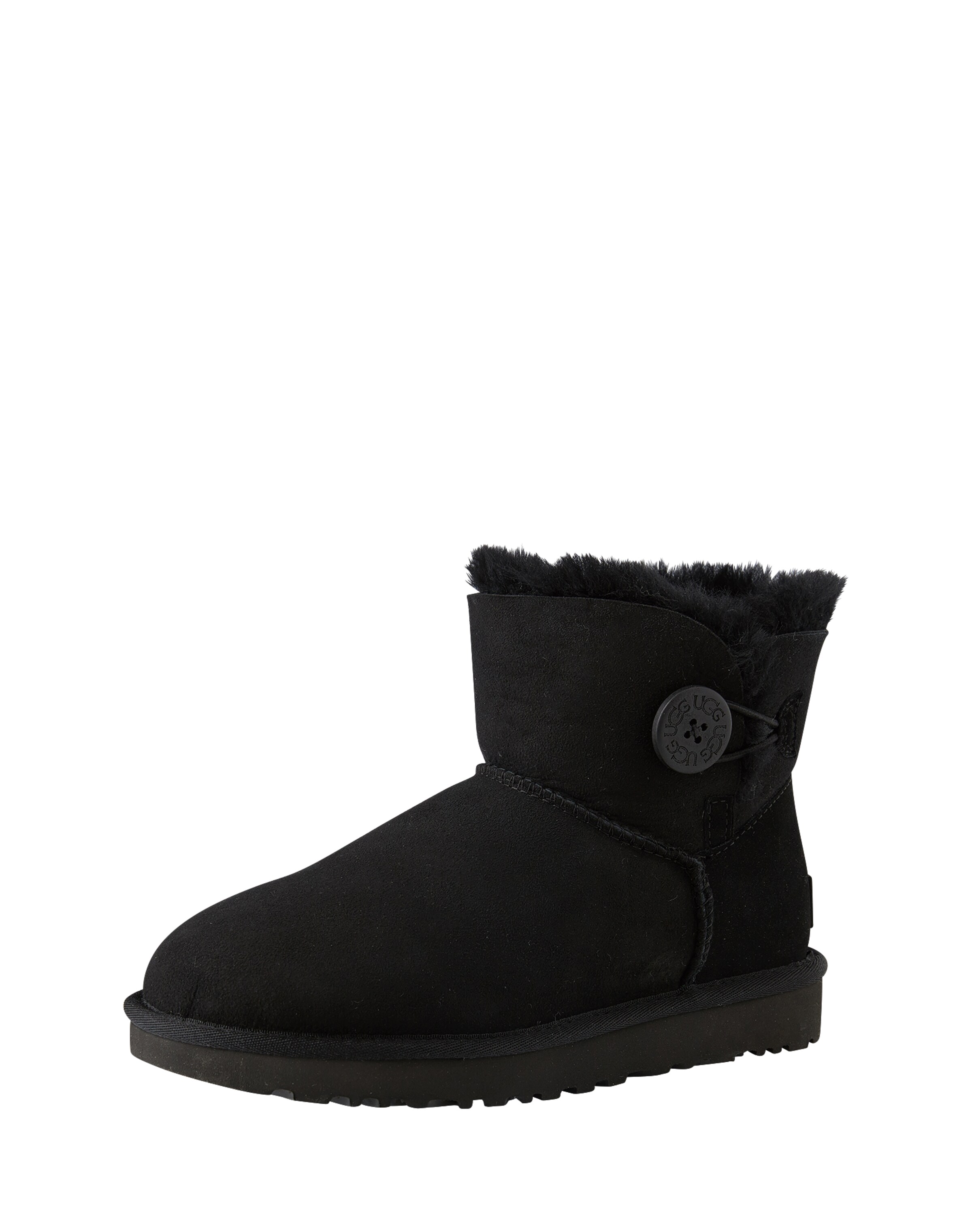 UGG - Snowboots 'Mini Bailey Button II' in de kleur Zwart