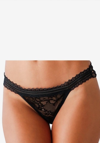 PETITE FLEUR GOLD Crotchless lingerie in Black: front