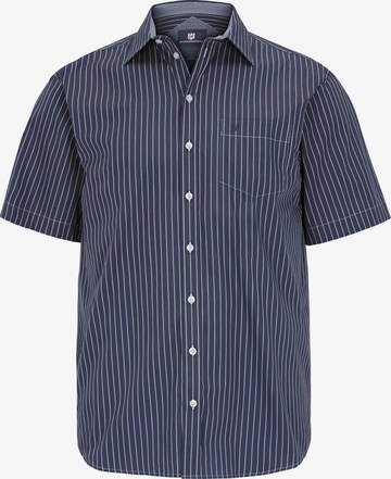 Jan Vanderstorm Comfort fit Button Up Shirt 'Perttu' in Blue: front