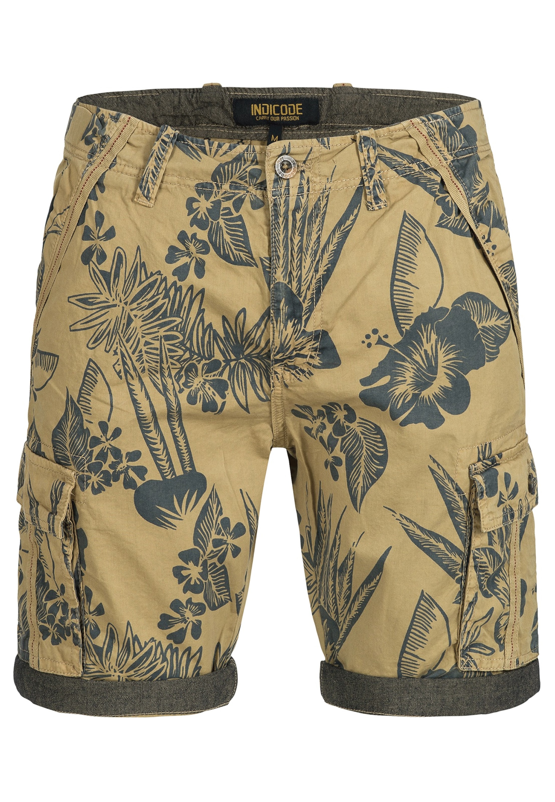 INDICODE JEANS Regular Cargo trousers 'Albert' in Brown: front