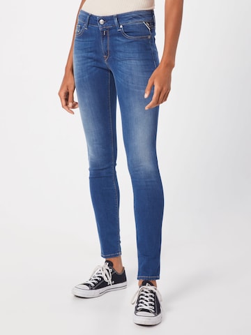 REPLAY Skinny Jeans 'Luz' in Blauw: voorkant