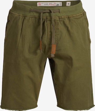Loosefit Pantalon chino 'Carver' INDICODE JEANS en vert : devant