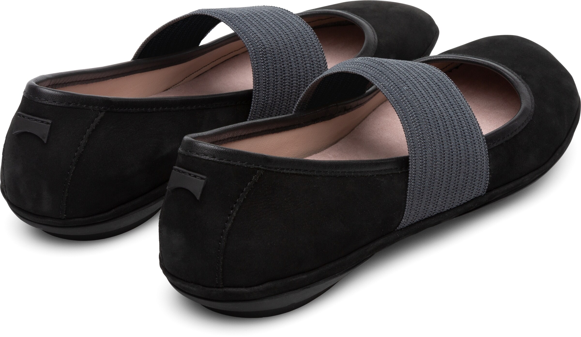 CAMPER Riemchenballerina in Schwarz