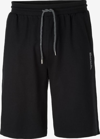 BENCH Широка кройка Спортен панталон в черно