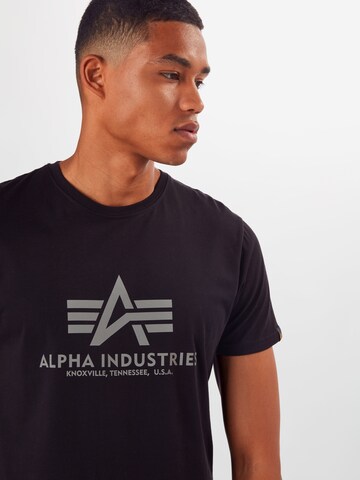 ALPHA INDUSTRIES Regularny krój Koszulka w kolorze czarny