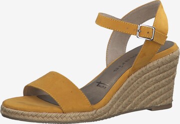 Sandales à lanières TAMARIS en jaune : devant