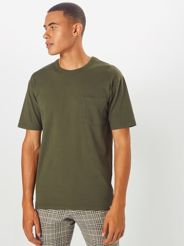minimum Regularny krój Koszulka 'Haris' w kolorze zielony: przód