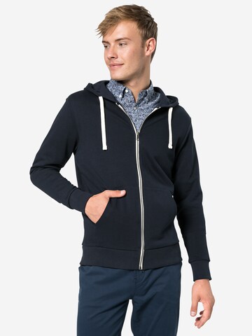 JACK & JONES Regular Fit Sweatjacke in Blau: predná strana