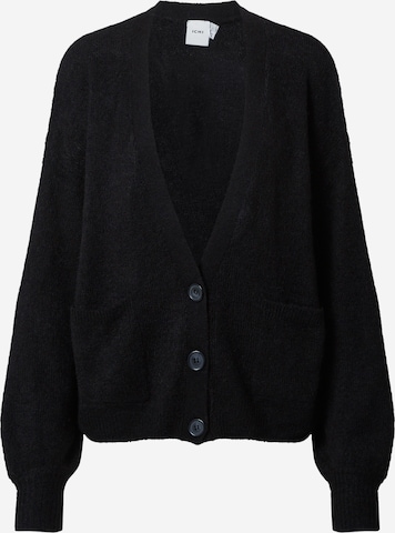 ICHI Knit Cardigan 'AMARA' in Black: front