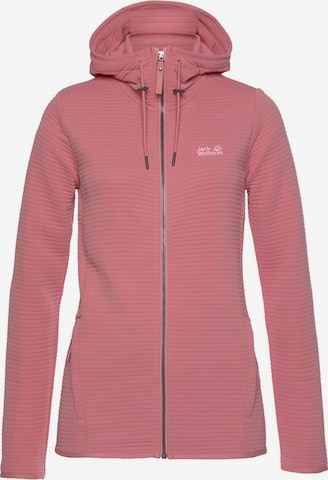 JACK WOLFSKIN Fleecejacke 'Modesto' in Pink: predná strana