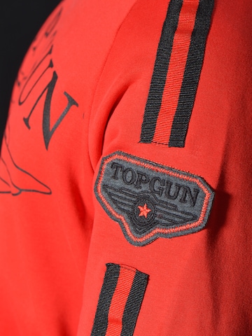 TOP GUN Sweatshirt ' Streak ' in Rood