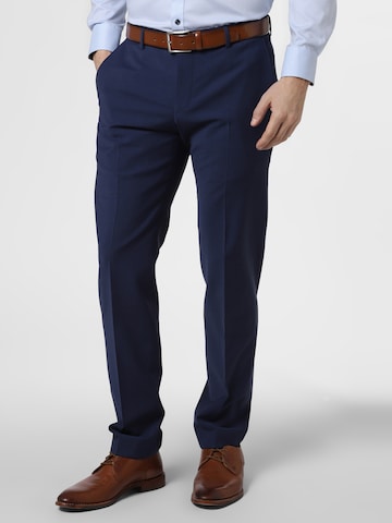 Finshley & Harding Regular Bauksten-Hose ' Mitch ' in Blau: Vorderseite