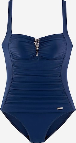 LASCANA Alakformáló fürdőruha - kék: elől