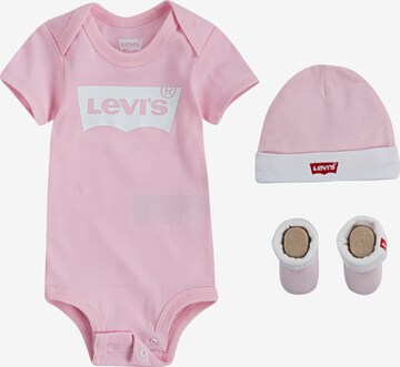 LEVI'S ® Dupačky/body 'Classic Batwing Infant 3pc Set' – pink: přední strana